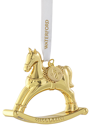 Waterford Rocking Horse Golden Ornament