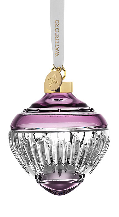 Waterford Crystal 2021 Winter Wonders Midnight Frost Lilac Bauble Ornament