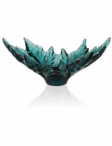Lalique Champs Elysees Small Crystal Bowl, Intense Green