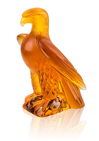 Lalique Liberty Eagle Sculpture, Amber