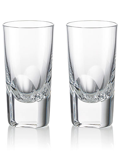 Rogaska Crystal Manhattan Vodka Shot Glasses, Pair