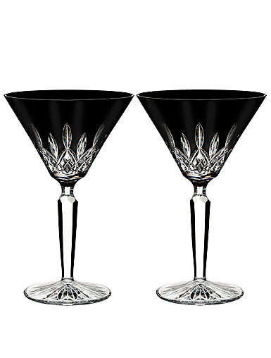 Waterford Crystal, Lismore Black Martini, Pair