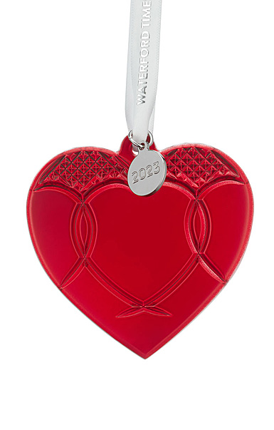 Waterford 2023 Gift of Love Dated Red Heart Ornament