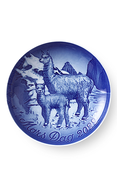 Bing and Grondahl 2022 Mothers Day Plate, Alpaca With Baby, Single