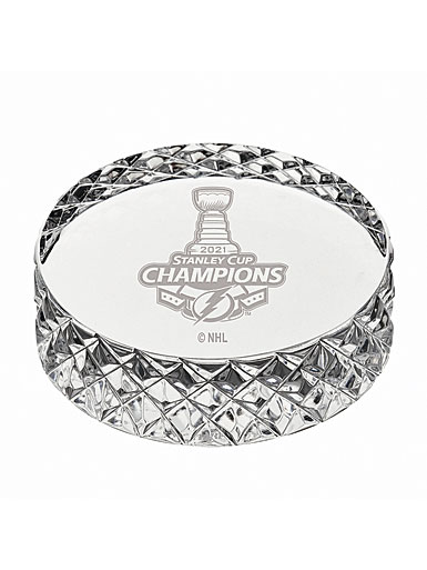 Waterford Crystal Tampa Bay NHL 2021 Stanley Cup Champs Hockey Puck