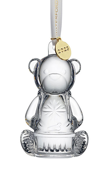 Waterford Crystal 2023 Baby's First Christmas, Bear Dated Ornament