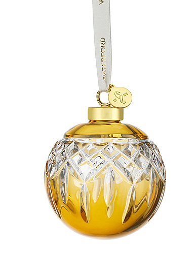 Waterford Crystal 2022 Lismore Bauble Amber Ornament