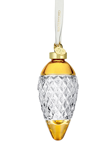 Waterford Crystal 2022 Hope Drop Bauble Amber Ornament