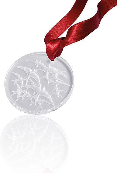 Lalique 2018 Annual Christmas Ornament, Clear Hirondelles Swallows