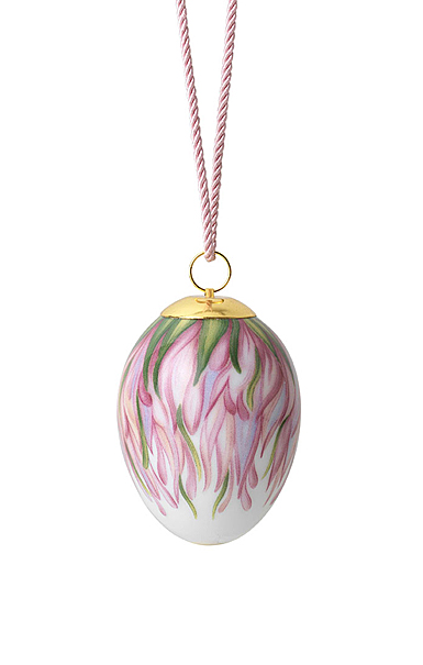 Royal Copenhagen Spring Collection Easter Egg - Red Clover Petals Ornament