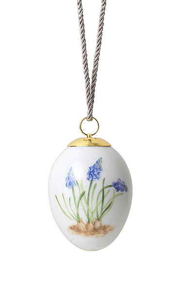 Royal Copenhagen Spring Collection Easter Egg - Grape Hyacinth Buds Ornament