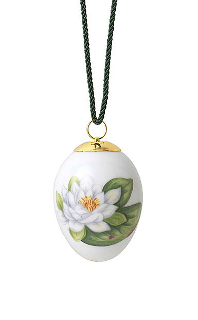 Royal Copenhagen Spring Collection Easter Egg - Water Lilly Buds Ornament