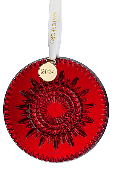 Waterford 2024 New Year Celebration Keepsake Dated Ornament Red