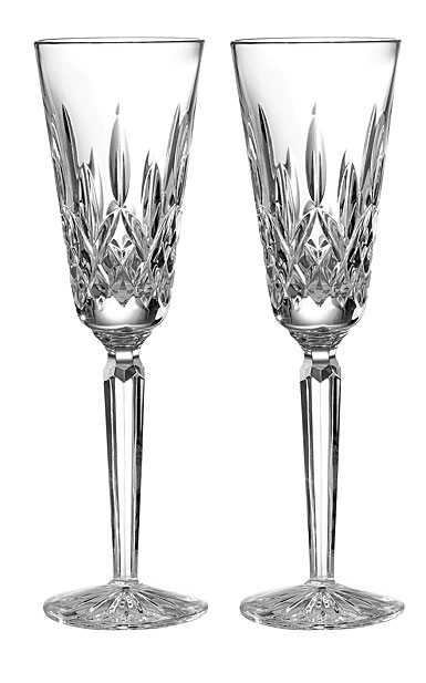 Waterford Mastercraft Lismore Classic Tall Champagne Flutes, Pair