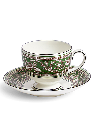 Wedgwood Florentine Verde Teacup and Saucer