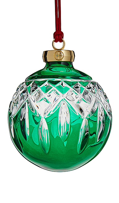 Waterford 2024 Lismore Bauble Ornament, Green