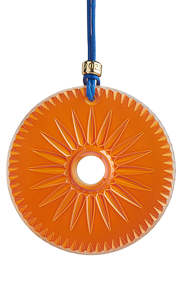 Waterford New Year 2025 Firework Disc Dated Ornament, Orange