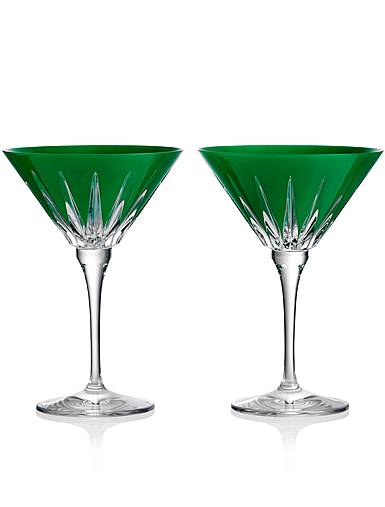 Waterford New Year 2025 Martini Firework, Pair Green