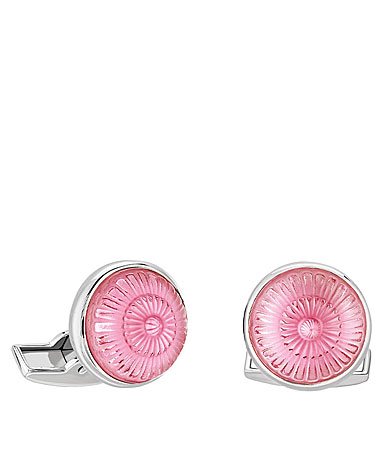 Lalique Toupie Cufflinks Pair, Pink