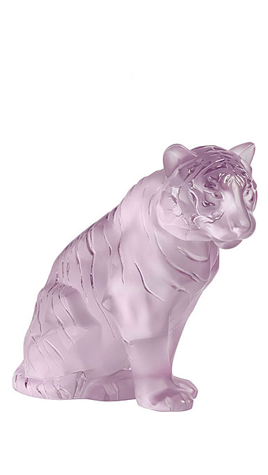 Lalique Sitting Pink Tiger, Small, Limited Edition