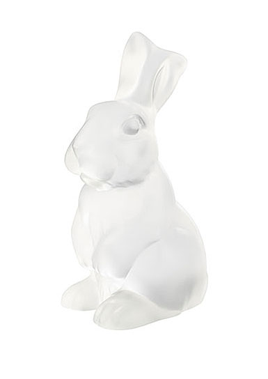 Lalique Toulouse Rabbit Figure, Clear