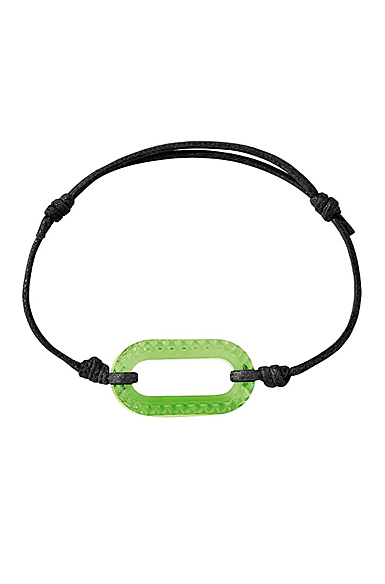 Lalique Empreinte Animale Bracelet Cord Green L