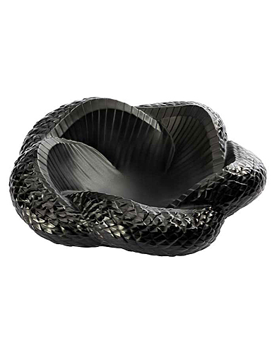 Lalique Empreinte Animale Serpent 9" Bowl Black