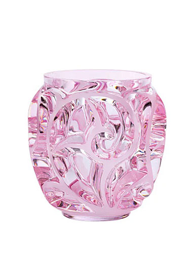 Lalique Tourbillons Pink Luster 5" Vase 