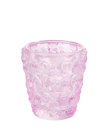 Lalique Pink Anemones Votive Candleholder 