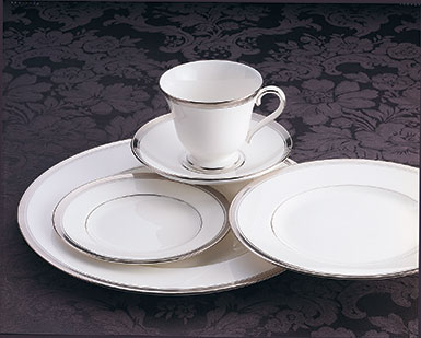 Waterford China Harcourt Platinum, 5 Piece Place Setting