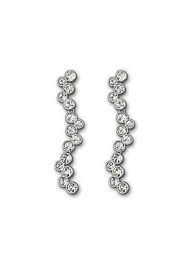 Swarovski Fidelity Pierced Earrings, Rhodium | Crystal Classics