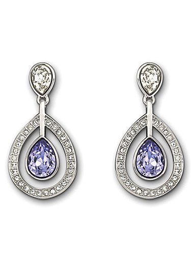 Swarovski Mila Provence Lavender Pierced Earrings