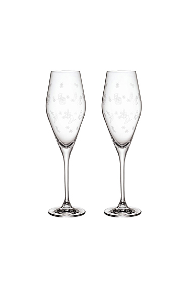 Villeroy and Boch Toys Delight Champagne Flute Glasses, Pair