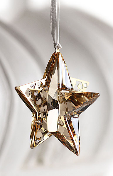 Swarovski Holiday Star Ornament, Crystal Golden Shadow, 2012
