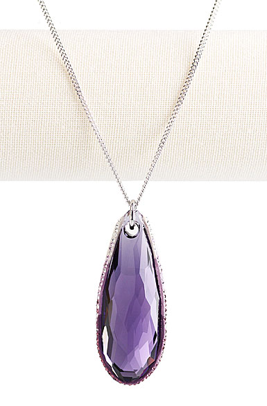 Swarovski Pure Pendant Necklace, Medium Purple Velvet