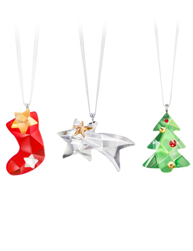 Swarovski Holiday Ornaments, Set of 3, 2012