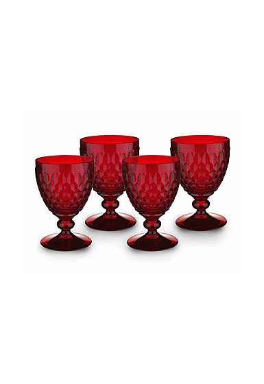 Villeroy & Boch Boston Colored Claret Red 5 in Set of 12 