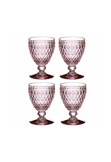 Villeroy and Boch Boston Colored Red Wine Set of 4 Rose