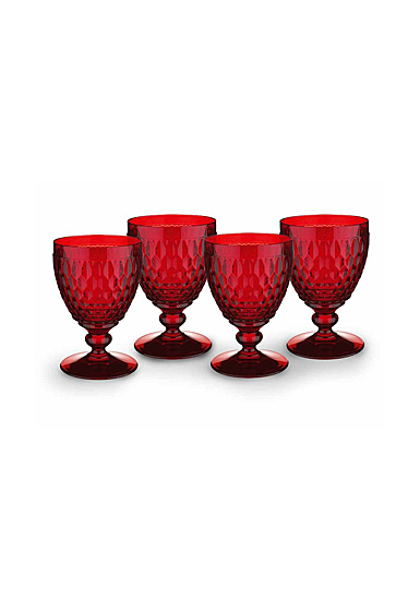 Villeroy and Boch Boston Colored Goblet Red Set of 4