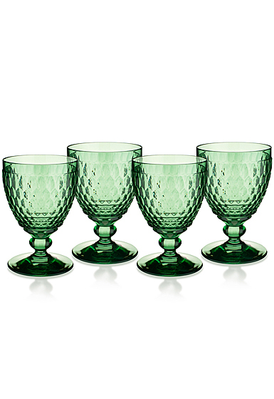 Villeroy and Boch Boston Colored Claret Green Set of 4