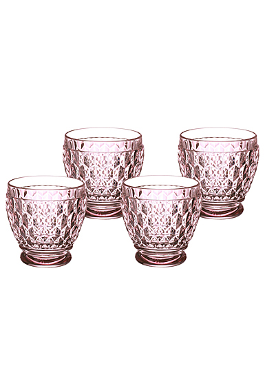 Villeroy and Boch Boston Colored Shot Glass Set of 4 Rose