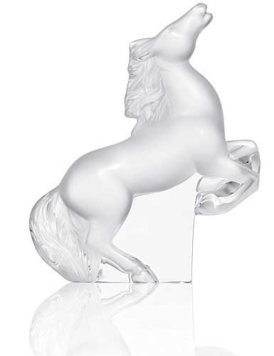 Lalique Rearing Kazak Horse Sculpture Clear, Large