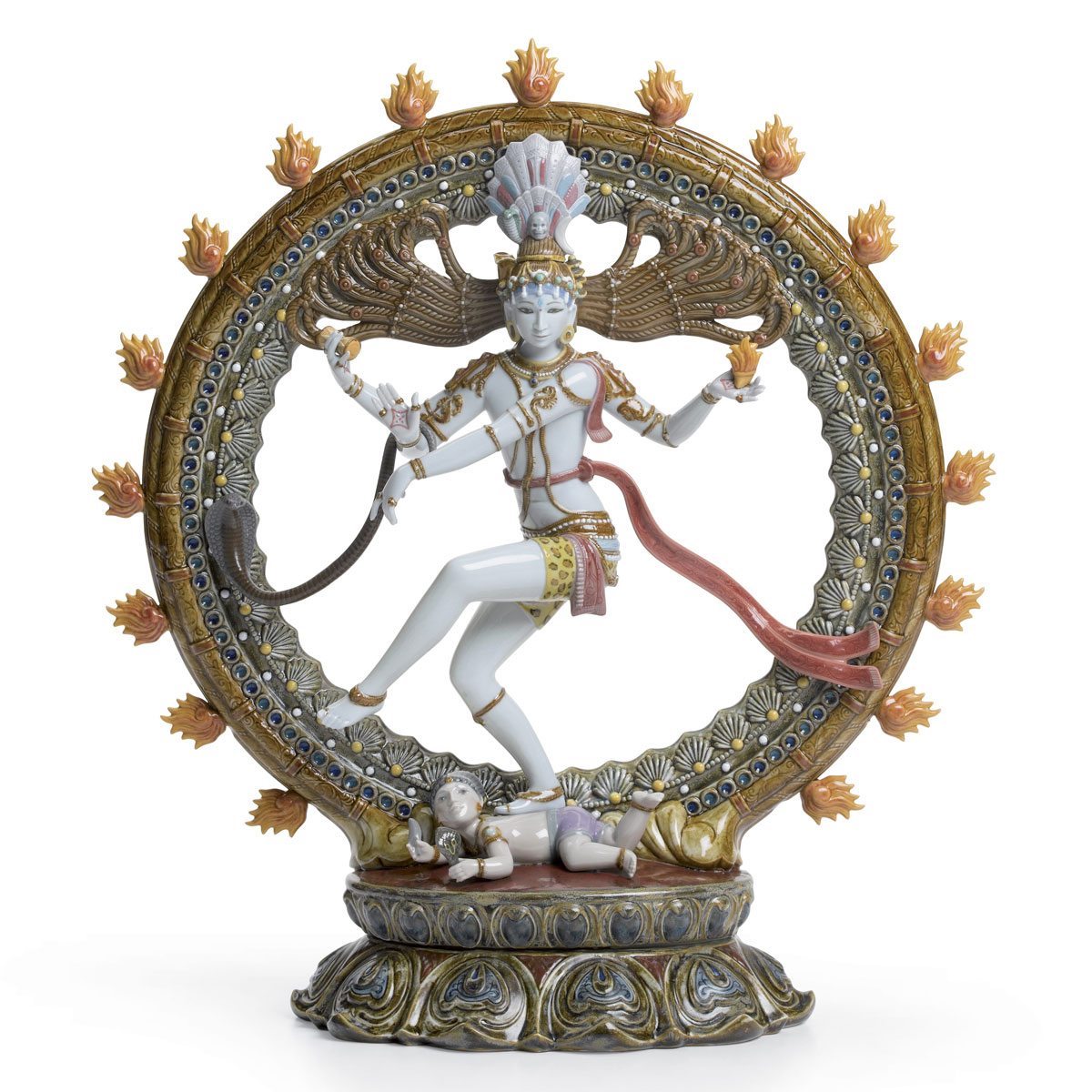 Lladro Classic Sculpture, Shiva Nataraja Sculpture. Limited Edition