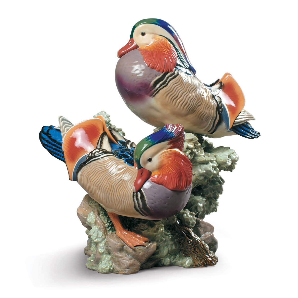 Lladro Classic Sculpture, Mandarin Ducks Sculpture. Limited Edition