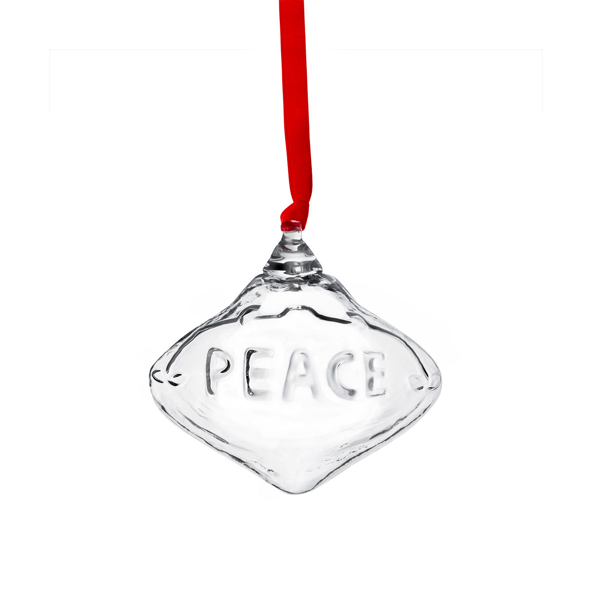 Steuben Peace Christmas Ball Ornament