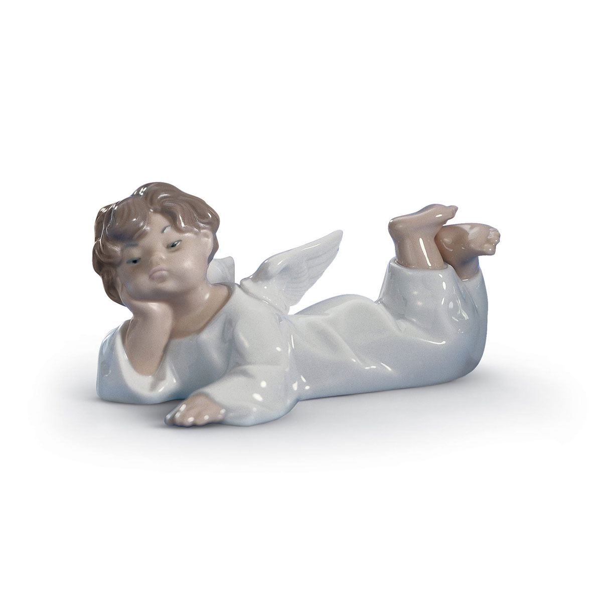 Lladro Classic Sculpture, Angel Laying Down Figurine
