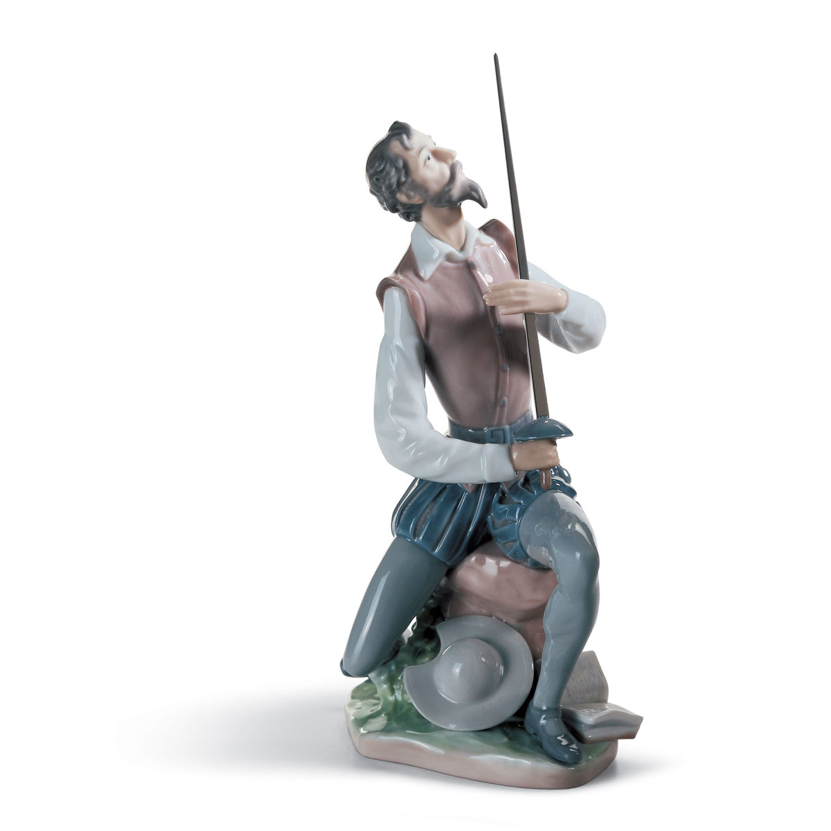 Lladro Classic Sculpture, Oration Quixote Figurine