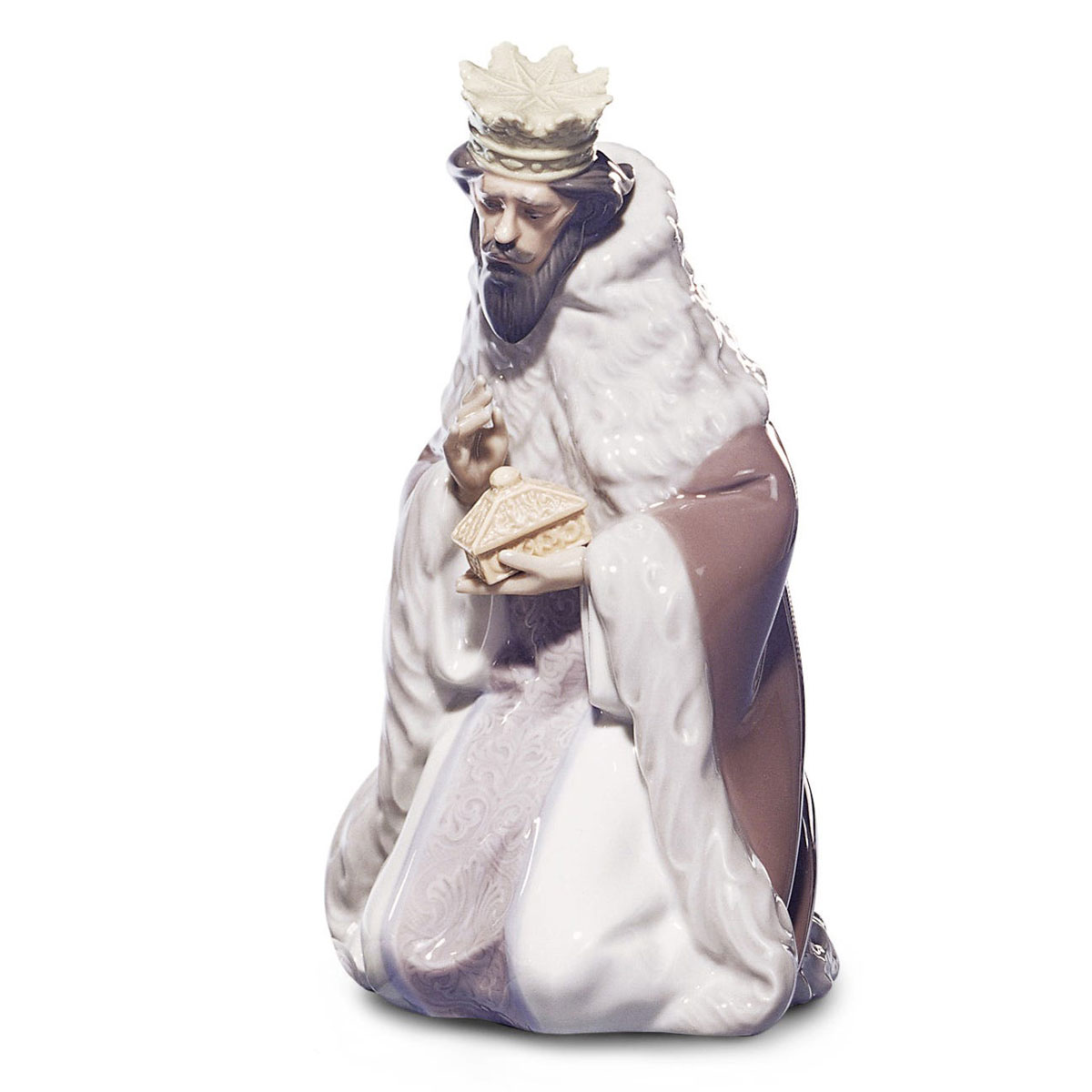 Lladro Classic Sculpture, King Gaspar Nativity Figurine II