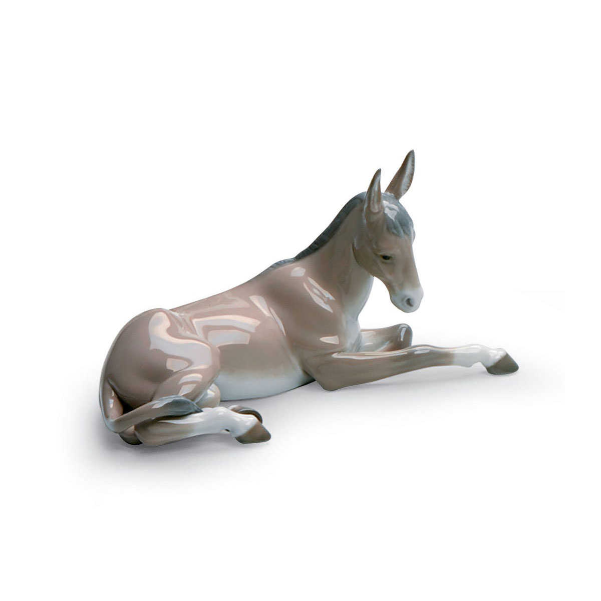 Lladro Classic Sculpture, Donkey Nativity Figurine