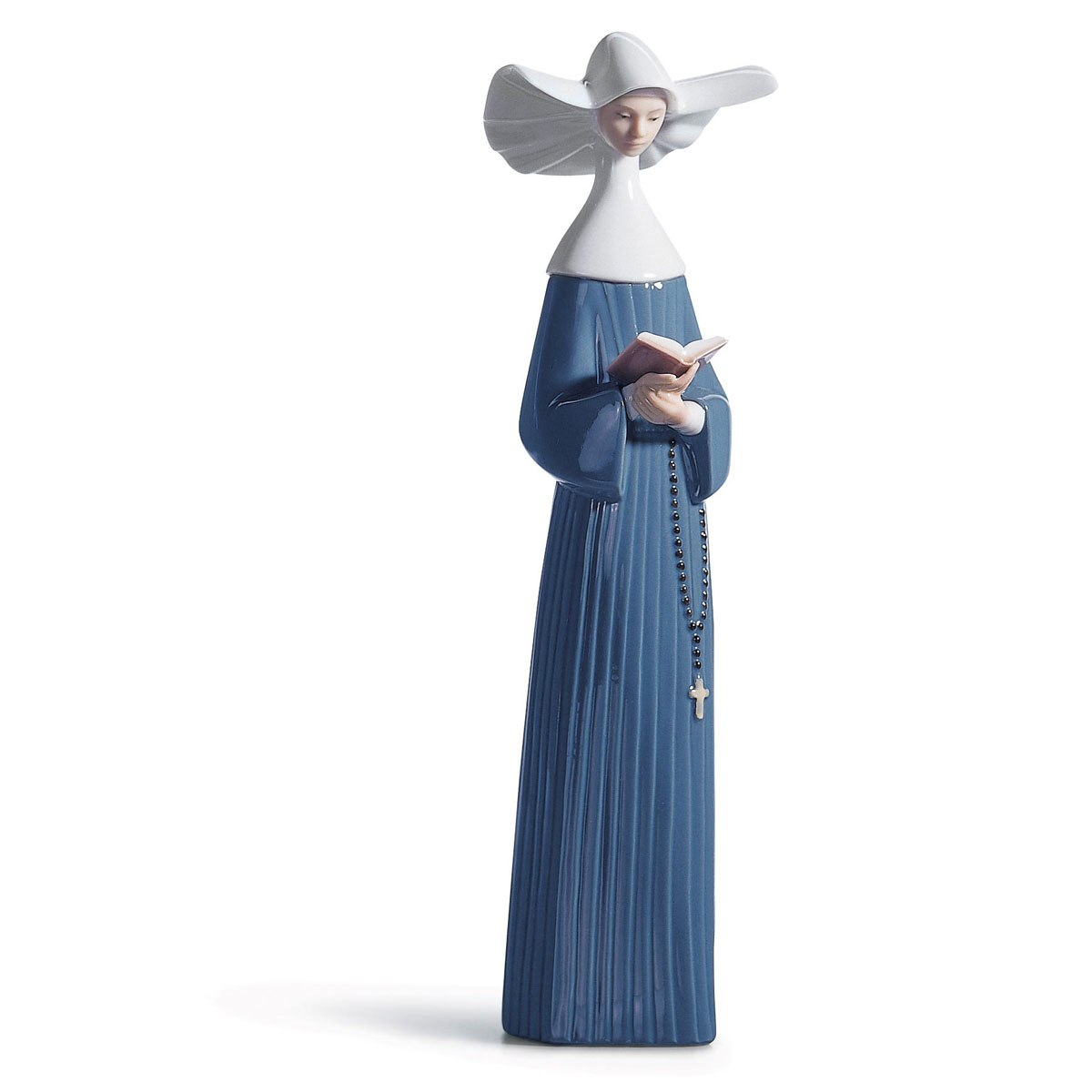 Lladro Classic Sculpture, Prayerful Moment Nun Figurine